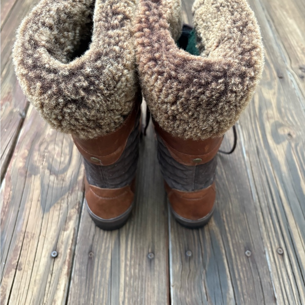 Ugg “Brynn” Brown And Gray Winter Snow Fur Trim B… - image 5
